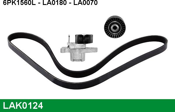 LUCAS LAK0124 - Ķīļrievu siksnu komplekts www.autospares.lv