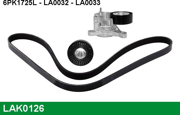 LUCAS LAK0126 - Ķīļrievu siksnu komplekts www.autospares.lv