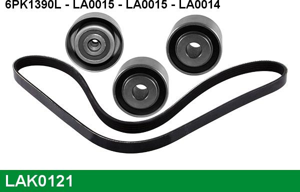 LUCAS LAK0121 - Ķīļrievu siksnu komplekts www.autospares.lv