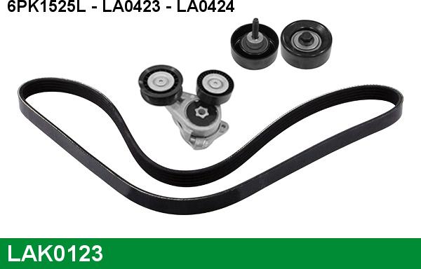 LUCAS LAK0123 - Ķīļrievu siksnu komplekts www.autospares.lv