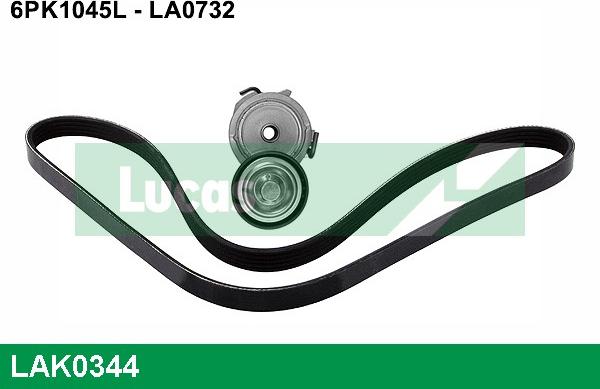 LUCAS LAK0344 - Ķīļrievu siksnu komplekts www.autospares.lv