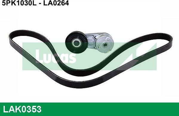 LUCAS LAK0353 - Ķīļrievu siksnu komplekts www.autospares.lv