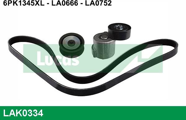 LUCAS LAK0334 - Ķīļrievu siksnu komplekts www.autospares.lv