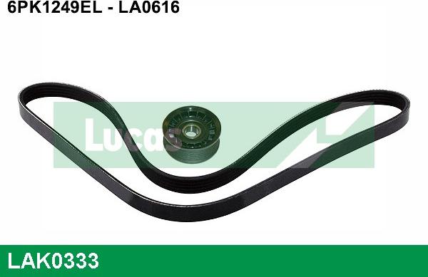 LUCAS LAK0333 - Поликлиновый ременный комплект www.autospares.lv