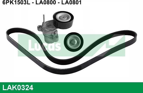 LUCAS LAK0324 - Ķīļrievu siksnu komplekts www.autospares.lv