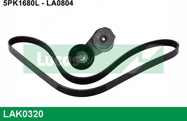 LUCAS LAK0320 - Поликлиновый ременный комплект www.autospares.lv