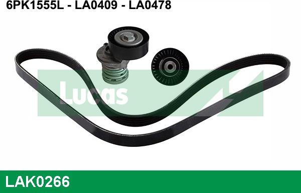 LUCAS LAK0266 - Поликлиновый ременный комплект www.autospares.lv