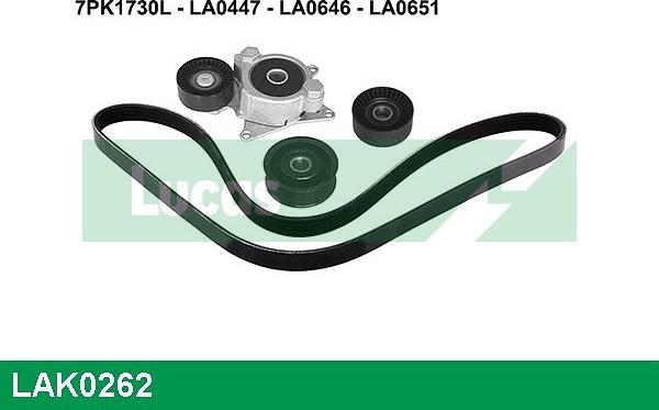 LUCAS LAK0262 - Ķīļrievu siksnu komplekts www.autospares.lv