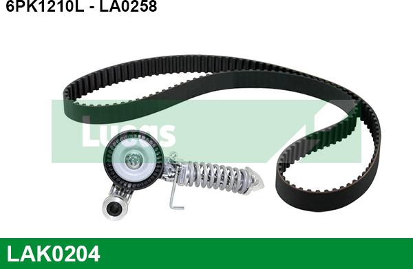 LUCAS LAK0204 - Ķīļrievu siksnu komplekts www.autospares.lv