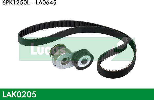 LUCAS LAK0205 - Поликлиновый ременный комплект www.autospares.lv