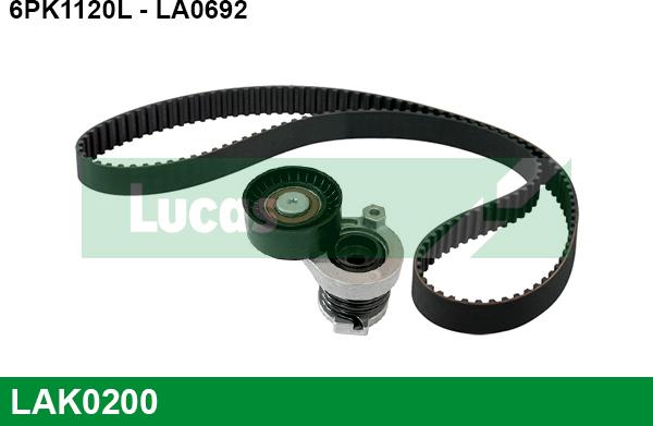 LUCAS LAK0200 - Поликлиновый ременный комплект www.autospares.lv