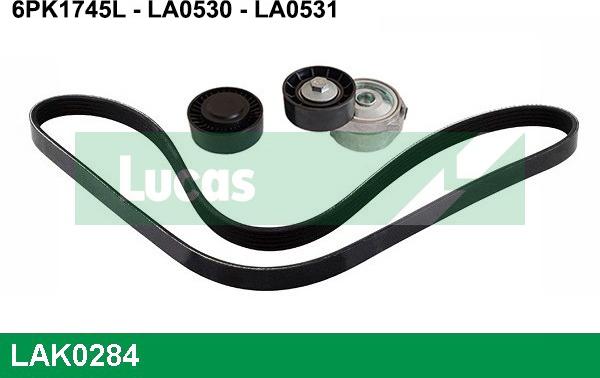 LUCAS LAK0284 - Ķīļrievu siksnu komplekts autospares.lv