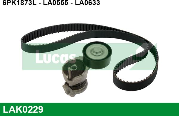 LUCAS LAK0229 - Ķīļrievu siksnu komplekts autospares.lv