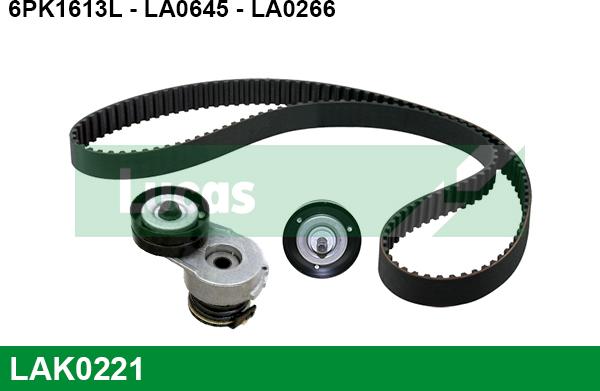 LUCAS LAK0221 - Ķīļrievu siksnu komplekts www.autospares.lv