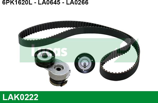 LUCAS LAK0222 - Ķīļrievu siksnu komplekts www.autospares.lv