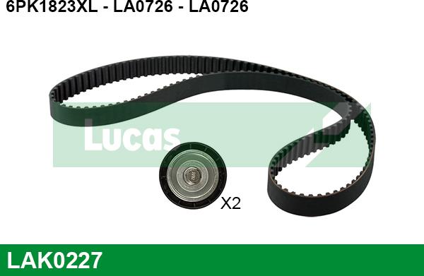 LUCAS LAK0227 - V-Ribbed Belt Set www.autospares.lv