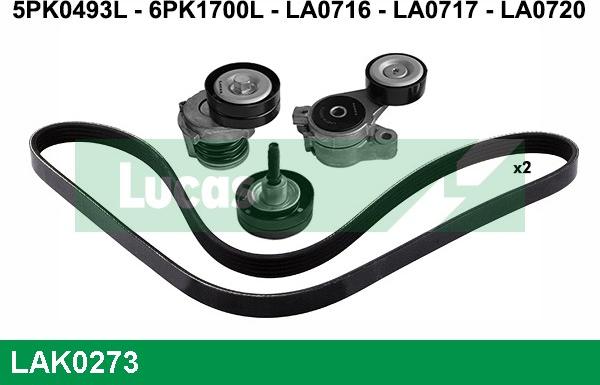 LUCAS LAK0273 - V-Ribbed Belt Set www.autospares.lv