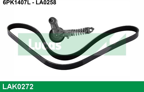 LUCAS LAK0272 - Поликлиновый ременный комплект www.autospares.lv