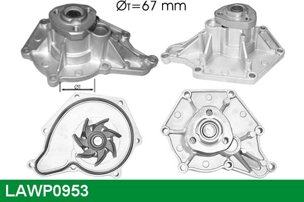 LUCAS LAWP0953 - Водяной насос www.autospares.lv