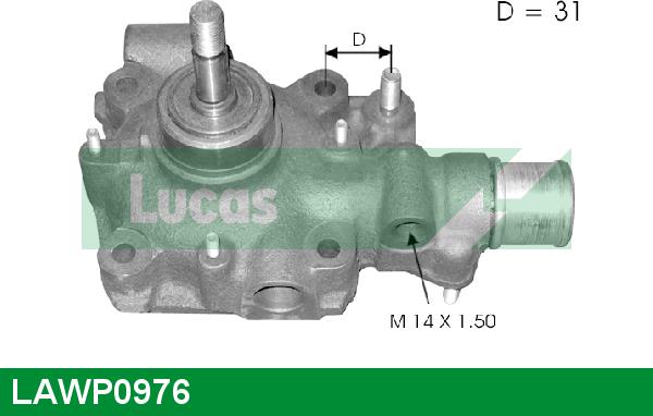 LUCAS LAWP0976 - Водяной насос www.autospares.lv