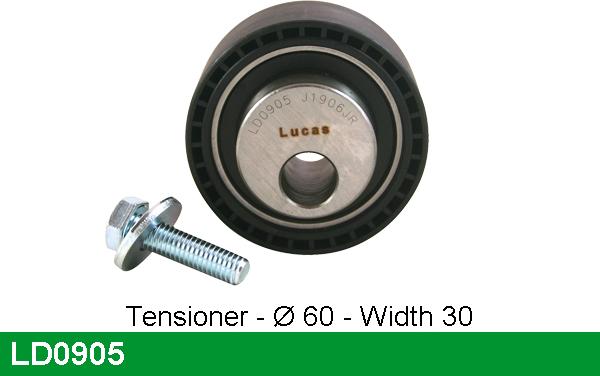 LUCAS LD0905 - Tensioner Pulley, timing belt www.autospares.lv