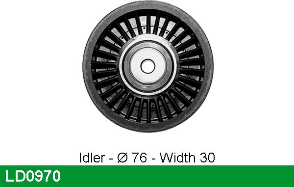 LUCAS LD0970 - Spriegotājrullītis, Gāzu sadales mehānisma piedziņas siksna www.autospares.lv