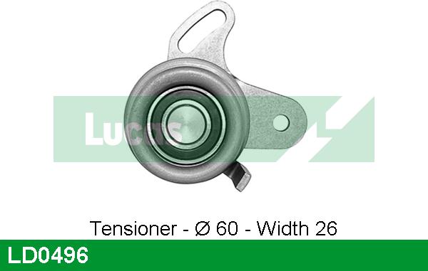 LUCAS LD0496 - Spriegotājrullītis, Gāzu sadales mehānisma piedziņas siksna www.autospares.lv