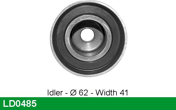 LUCAS LD0485 - Spriegotājrullītis, Gāzu sadales mehānisma piedziņas siksna www.autospares.lv