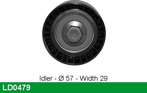 LUCAS LD0479 - Spriegotājrullītis, Gāzu sadales mehānisma piedziņas siksna www.autospares.lv