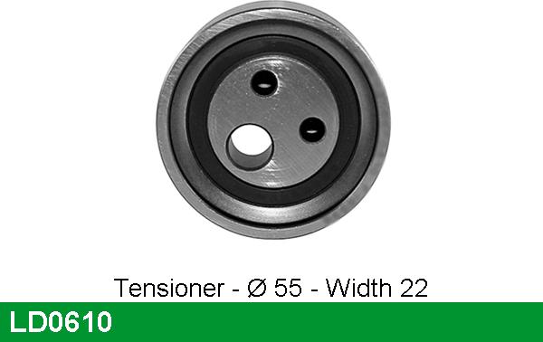 LUCAS LD0610 - Spriegotājrullītis, Gāzu sadales mehānisma piedziņas siksna www.autospares.lv