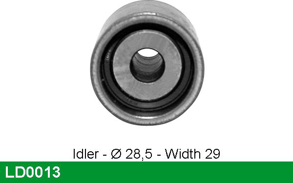 LUCAS LD0013 - Spriegotājrullītis, Gāzu sadales mehānisma piedziņas siksna www.autospares.lv