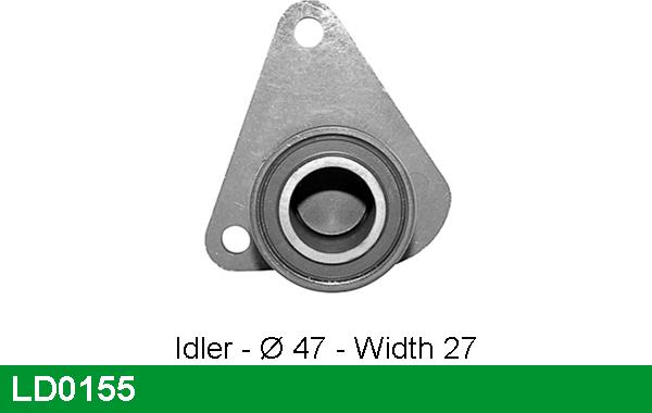 LUCAS LD0155 - Spriegotājrullītis, Gāzu sadales mehānisma piedziņas siksna www.autospares.lv