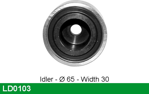 LUCAS LD0103 - Spriegotājrullītis, Gāzu sadales mehānisma piedziņas siksna www.autospares.lv