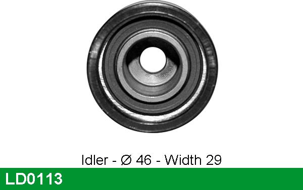 LUCAS LD0113 - Spriegotājrullītis, Gāzu sadales mehānisma piedziņas siksna www.autospares.lv