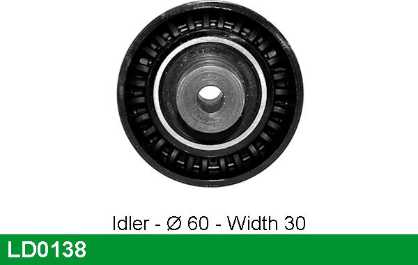 LUCAS LD0138 - Spriegotājrullītis, Gāzu sadales mehānisma piedziņas siksna www.autospares.lv