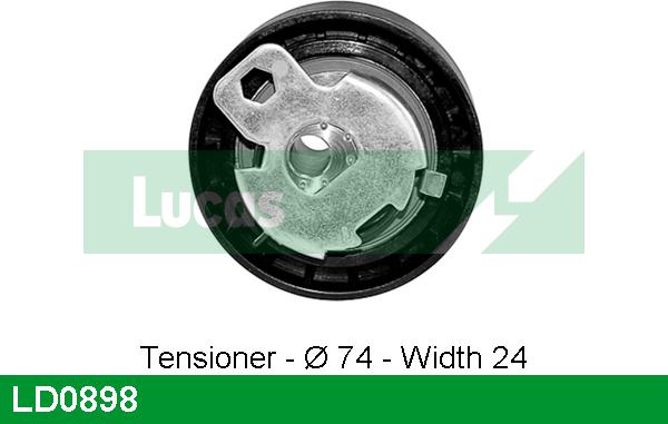 LUCAS LD0898 - Spriegotājrullītis, Gāzu sadales mehānisma piedziņas siksna www.autospares.lv