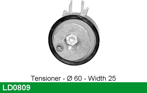 LUCAS LD0809 - Tensioner Pulley, timing belt www.autospares.lv