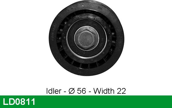 LUCAS LD0811 - Spriegotājrullītis, Gāzu sadales mehānisma piedziņas siksna www.autospares.lv