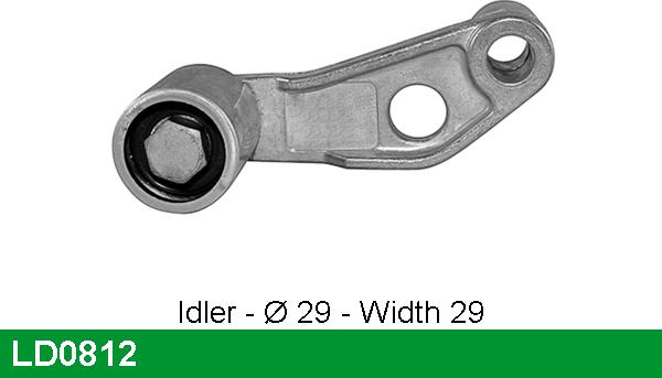 LUCAS LD0812 - Spriegotājrullītis, Gāzu sadales mehānisma piedziņas siksna www.autospares.lv