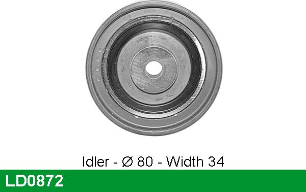 LUCAS LD0872 - Spriegotājrullītis, Gāzu sadales mehānisma piedziņas siksna www.autospares.lv