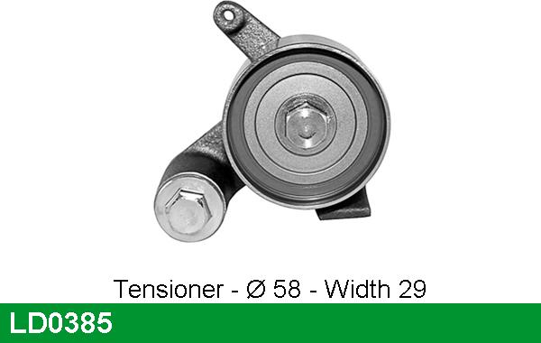 LUCAS LD0385 - Tensioner Pulley, timing belt www.autospares.lv