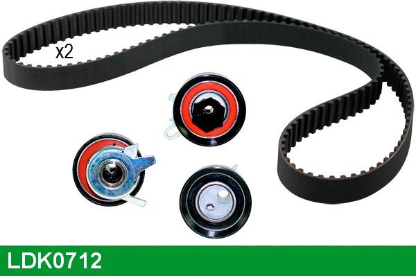 LUCAS LDK0712 - Комплект зубчатого ремня ГРМ www.autospares.lv