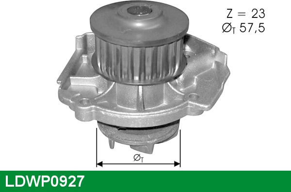 LUCAS LDWP0927 - Ūdenssūknis www.autospares.lv