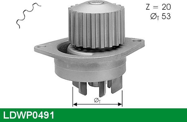 LUCAS LDWP0491 - Water Pump www.autospares.lv