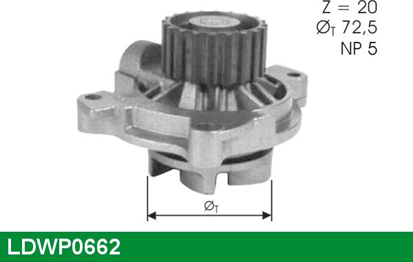 LUCAS LDWP0662 - Водяной насос www.autospares.lv