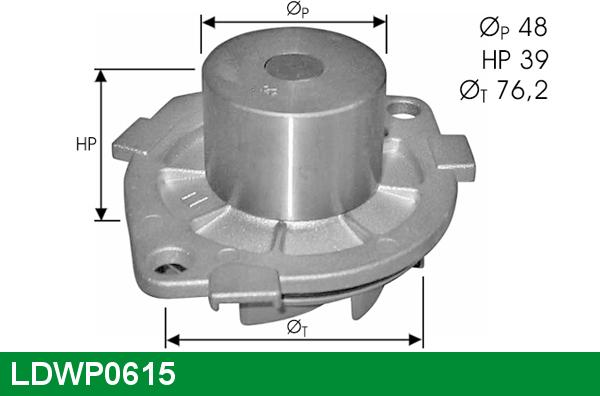 LUCAS LDWP0615 - Водяной насос www.autospares.lv