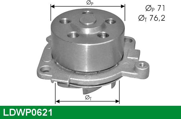 LUCAS LDWP0621 - Водяной насос www.autospares.lv