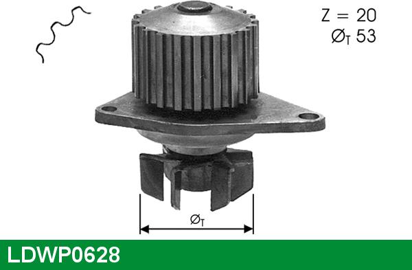 LUCAS LDWP0628 - Water Pump www.autospares.lv