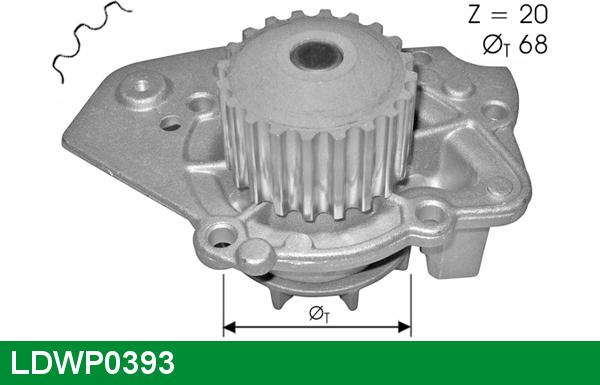 LUCAS LDWP0393 - Water Pump www.autospares.lv