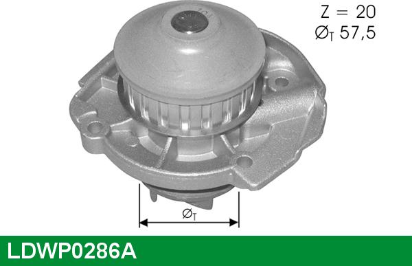 LUCAS LDWP0286A - Water Pump www.autospares.lv